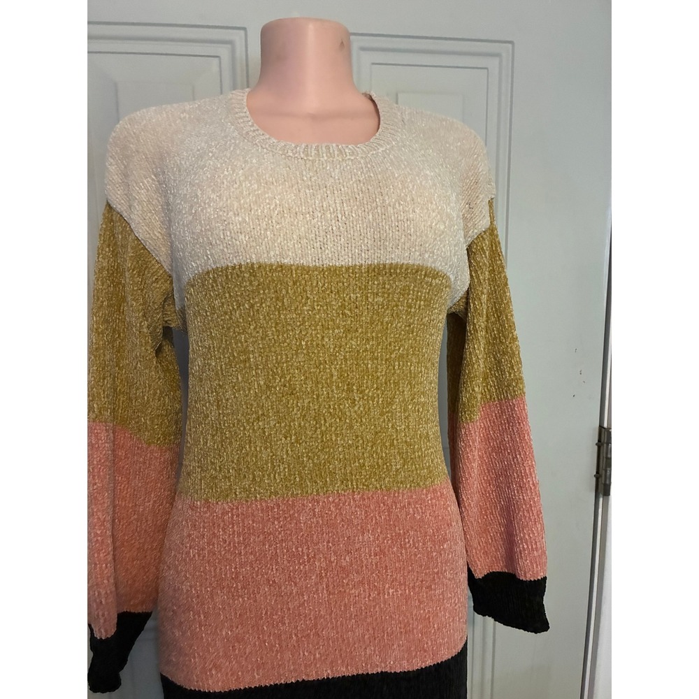 Allison Brittney Sweater Dress Women XL Multicolor Excellent Fall Colorblock